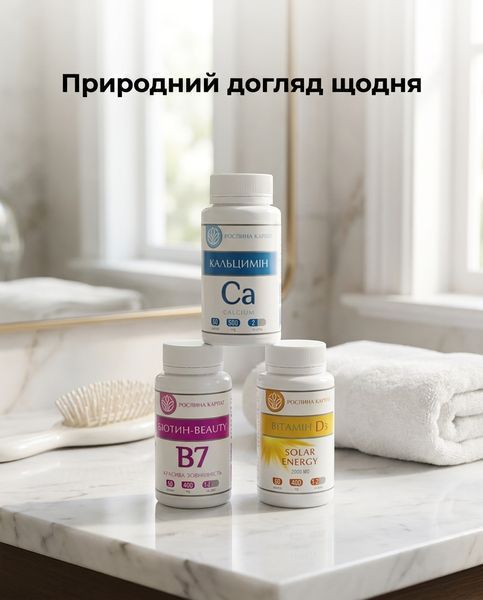 Програма для стимуляції росту волосся - Біотин, Вітамін D3, Кальцимін Рослина Карпат 546637 фото