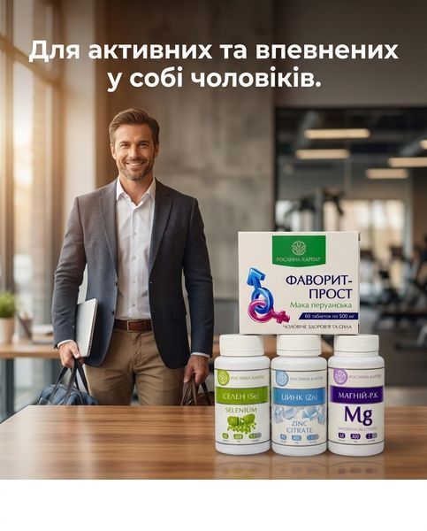 Програма для чоловіків - Фаворит, Цинк, Магній, Селен Рослина Карпат 485498 фото